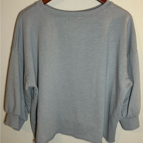 Women’s Large Sweatshirt Grey MICHAEL STARS Cozy Lounge Cropped Quiet Luxury - Picture 4 of 8